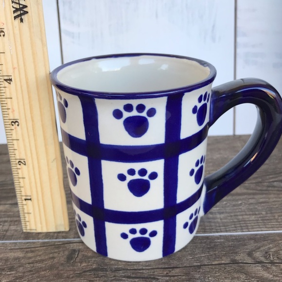 Puppy Paws Blue Mug by Pet Rageous Hand Painted - Picture 7 of 8